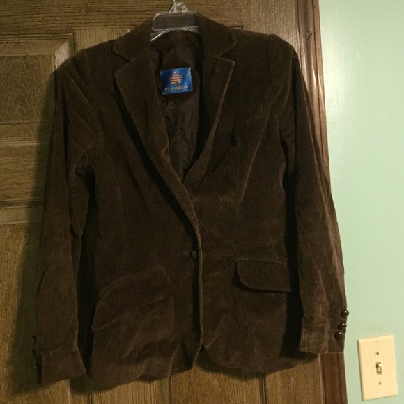 Vintage chocolate brown corduroy blazer - Picture 1 of 4