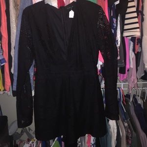 Black lace romper