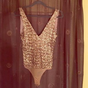 Gold Sequin Bodysuit