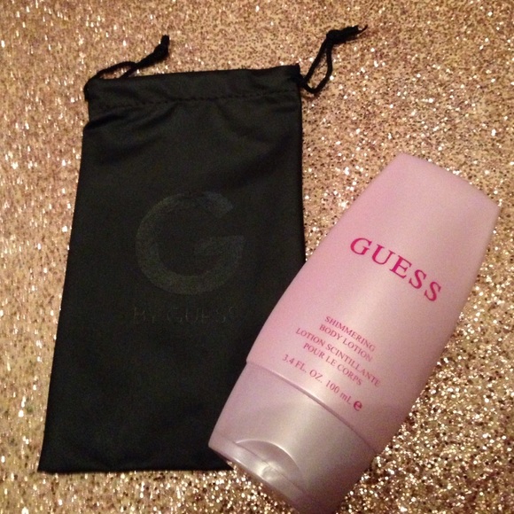 Guess Shimmering Body Lotion & Travel Pouch  NEW
