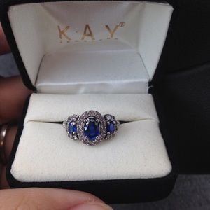 Topaz & sapphire ring