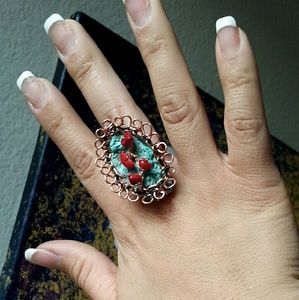 Turquoise & Copper Ring