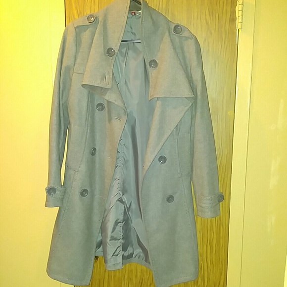 H&m grey peacoat