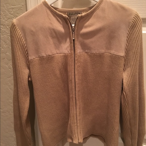 Tan suede /cotton jacket.