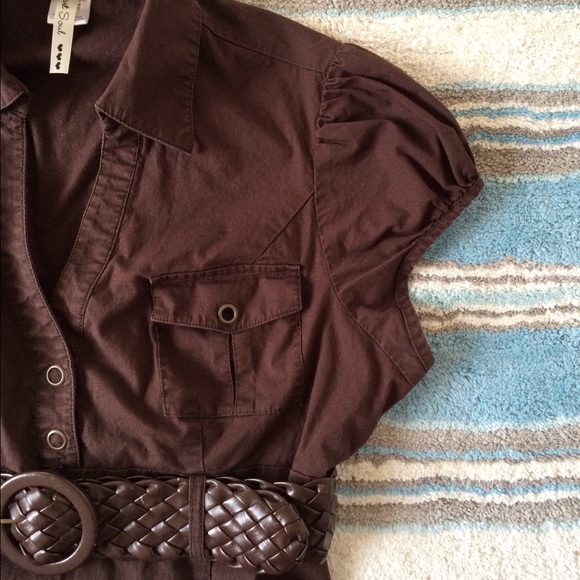 Heart Soul brown blouse