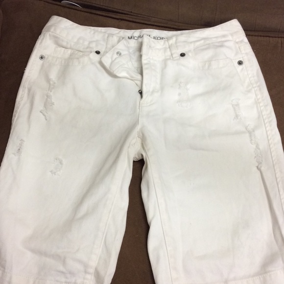 Michael by Michael Kors white denim Bermuda short