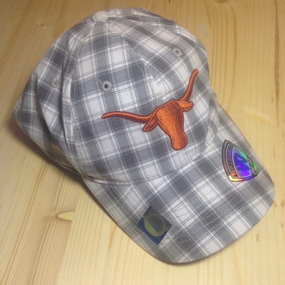 NWT Grey Plaid Texas Longhorns Baseball Cap