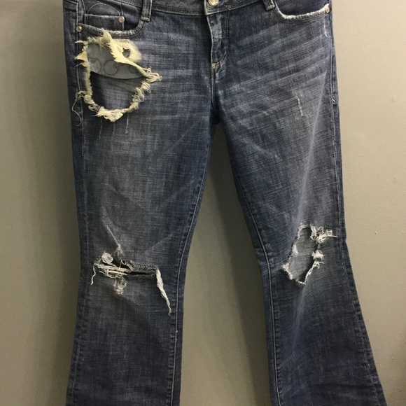 Bebe - distressed split knee jeans - Picture 2 of 4