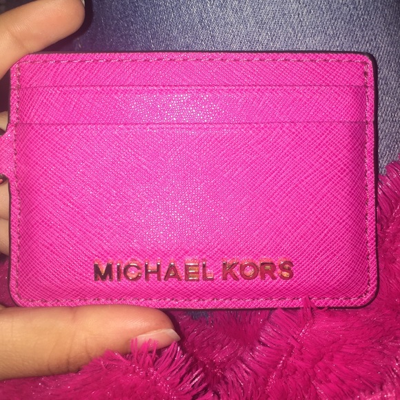 Michael Kors Rasberry card holder
