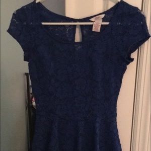 Royal Blue Peplum Top