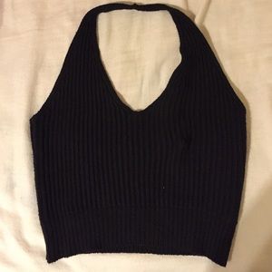 Brandy knit black crop