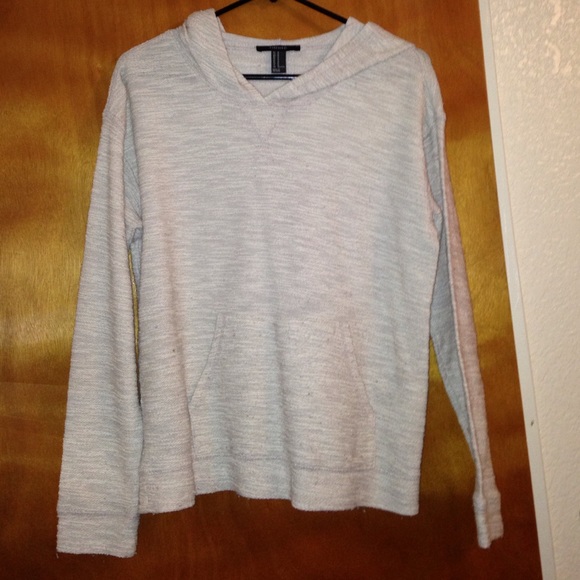 White/gray light sweatshirt