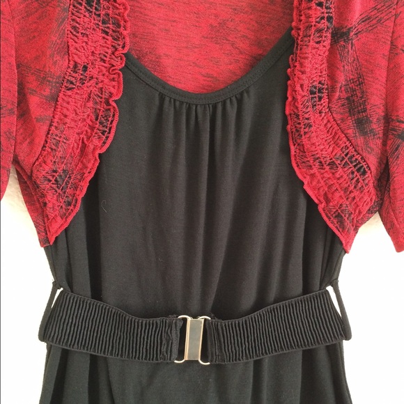 Heart Soul black and red top