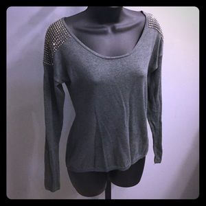 Express stoned shoulder sweater