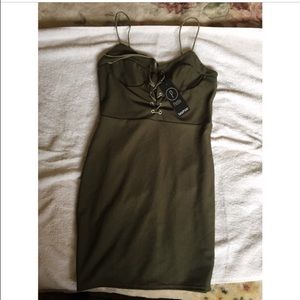 Khaki bodycon dress 💚