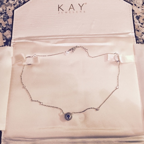 Kay Jewelers Sterling silver and sapphire pendant