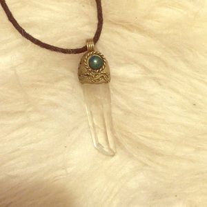 Quartz crystal necklace