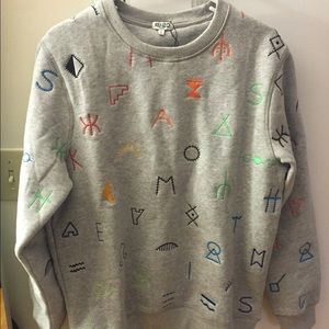 Kenzo unisex hoodie colorful signs sz L
