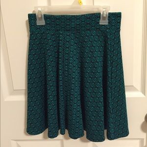 Teal and black Skirt