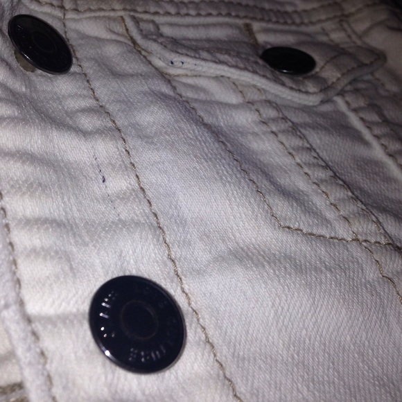 Cream Denim Vest Small - Picture 2 of 2