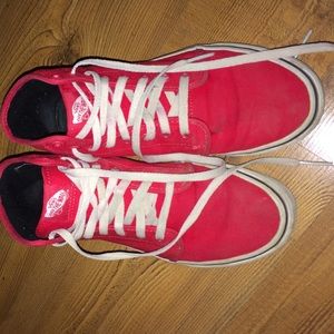 Red high top vans