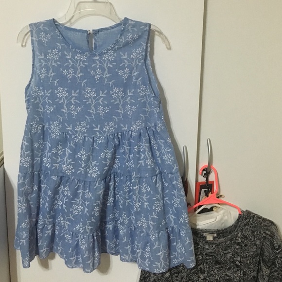 NWOT Blue Floral Babydoll Dress