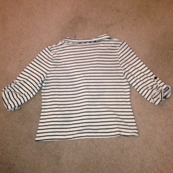 Black and white striped cotton/polyester blazer - Picture 3 of 3