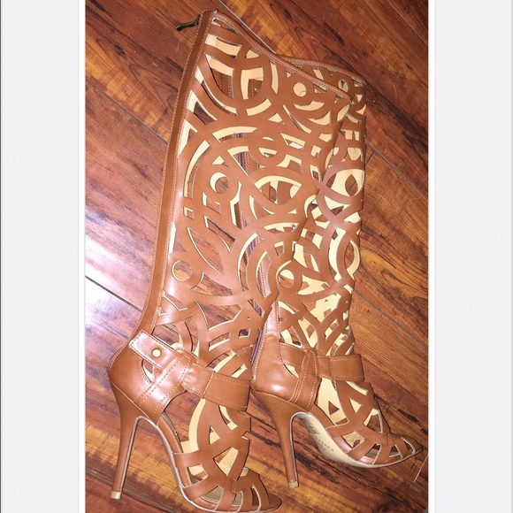Chelsea + Zoe Shoes - *SALE*Chelsea + Zoe Laser Cut Boot, Cognac Sz 7