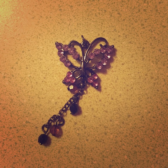 Jeweled Butterfly Pendant
