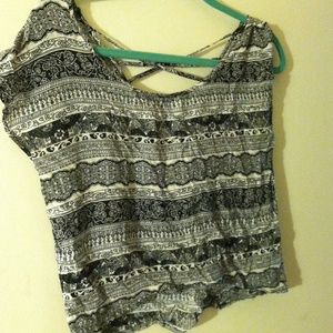 Cut out cross cross back top