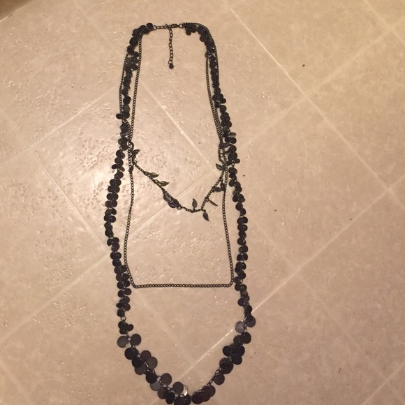 Gunmetal Black Layered Necklace
