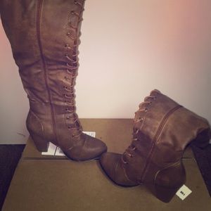 Tan Thigh High Boots Sz 7.5