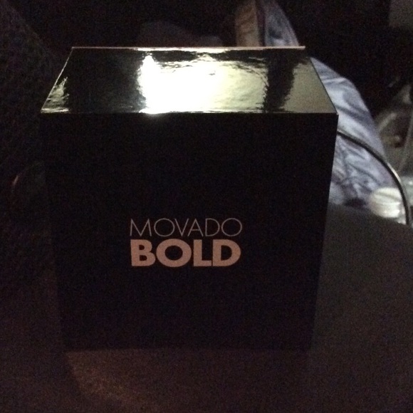 Movado Bold Silver Diamond Stainless Steel Watch!