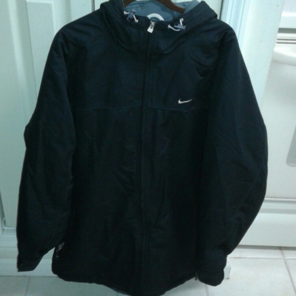 Unisex Warm Black Hooded NIKE Coat
