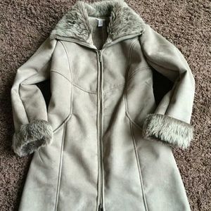 Chicos Faux fur coat.