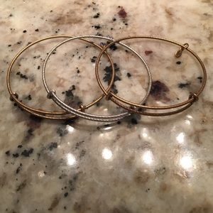 Set of 3 Alex and Ani Filler Bangles