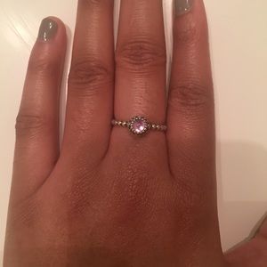 Pandora Birthday Blooms Ring: February Amethyst