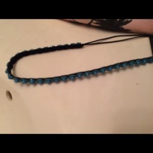 Pink pewter headband turquoise