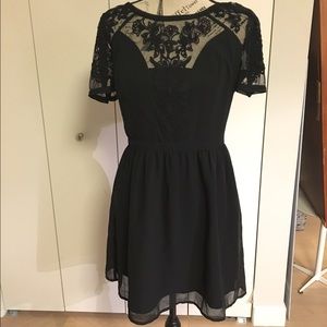 Urban Outfitters black dress, detailed top