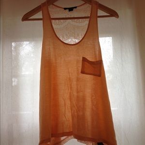 Peach thick strap tank top