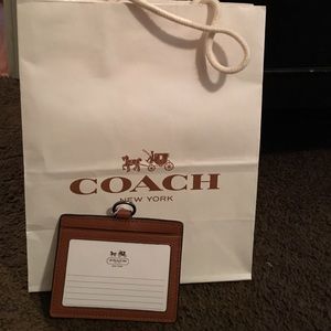 100% authentic coach lanyard card holder!