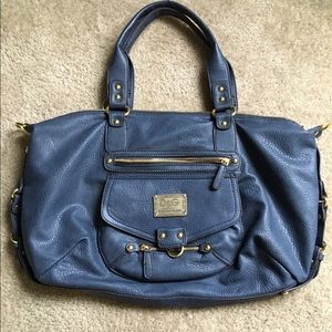 Blue leather bag