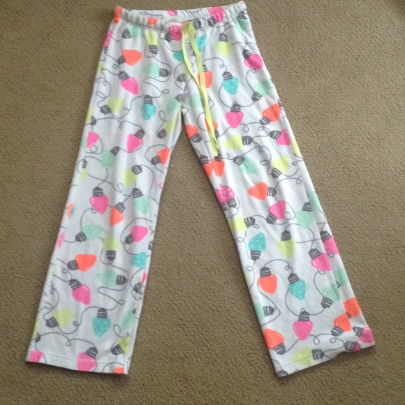 Christmas light pajama pants
