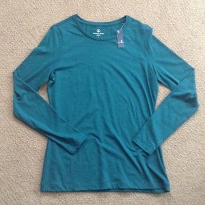 NWT dark Turqoise fitted long sleeve tee