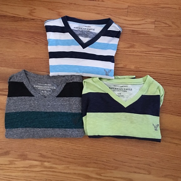 Men's bundle of 3 AEO short sleeve v-necks