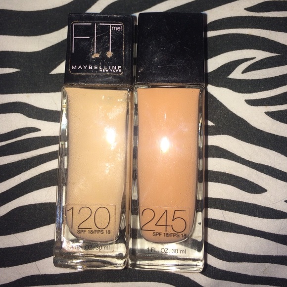 Two maybelline fit me foundations