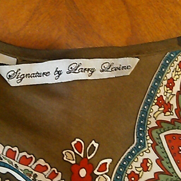 Silk Like Paisley Ruffle Blouse - Picture 2 of 3