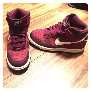 Maroon cheetah nikes