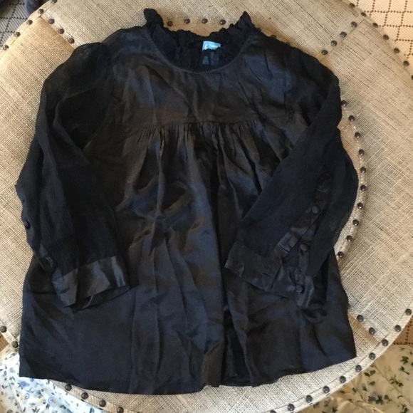 Barneys New York co-op black blouse silk XS