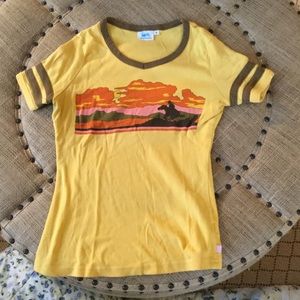 Paul frank yellow baseball style shirt. Size small